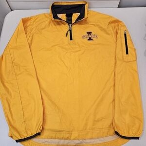 Iowa State University Half Zip pullover Men's Size Medium Yellow Windbreaker